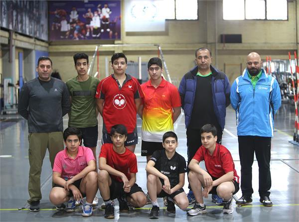 دعوت شدگان به تیم ملی تنیس روی میز نوجوانان تست آمادگی جسمانی دادند