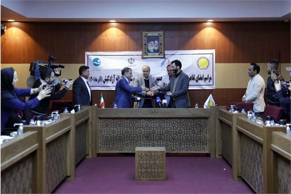 با حضور سید مناف هاشمی  امضا شد ؛ تفاهم نامه همکاری فدراسیون تنیس و سازمان منطقه آزاد کیش