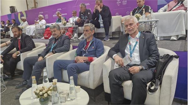 بازی های کشورهای اسلامی ریاض؛ حضور مسولان ورزش کشور در سالن تکواندو