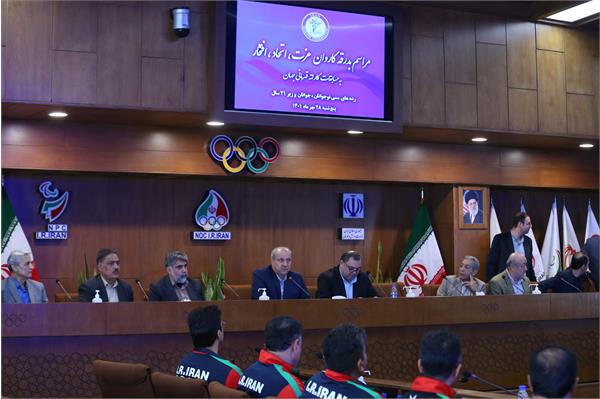 مراسم بدرقه کاروان ورزشی کاراته اعزامی به بازی های جهانی 12