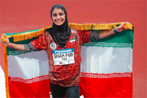 Iranian Female Track Athlete Shines with Double Silver in Asian Champ.
