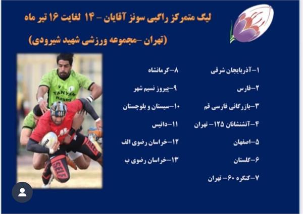 تهران میزبان مسابقات لیگ راگبی مردان کشور