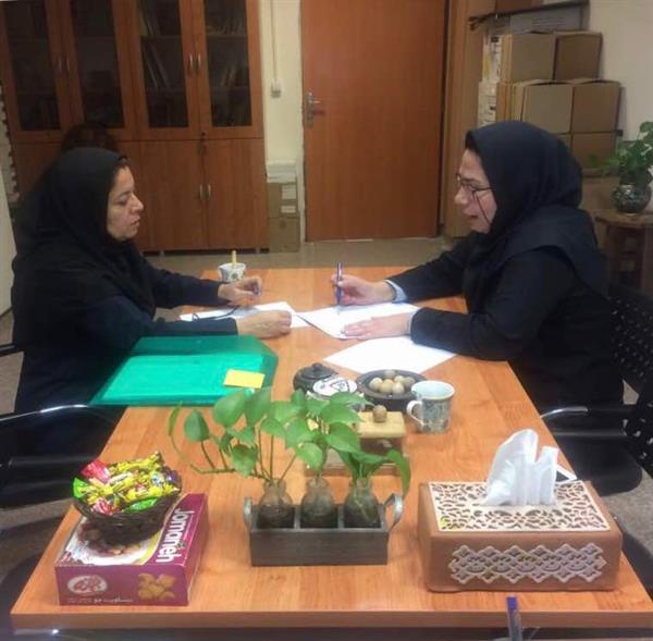 جلسه دبیرشورای سیاستگذاری تاریخ شفاهی ورزش ایران با سرکارخانم کریمی مسئول المپیک سولیدارتی مورخ 8 مرداد97