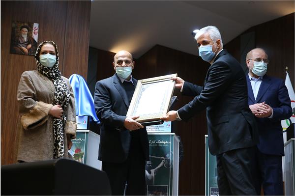 مراسم رونمایی از تندیس قهرمانان ورزش کشور با حضور رییس مجلس شورای اسلامی 58