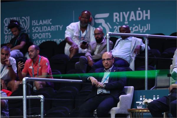 بازی‌های کشورهای اسلامی ریاض؛حضور دبیرکل کمیته در سالن مسابقه فینال دوبل تنیس روی میز بانوان