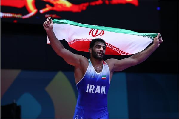 بازی های کشورهای اسلامی ریاض؛ ساروی سومین طلایی کشتی فرنگی را صید کرد