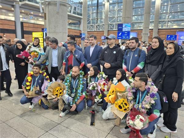 بازی های کشورهای اسلامی ریاض؛ تیم ملی ووشو لحظاتی پیش وارد تهران شد