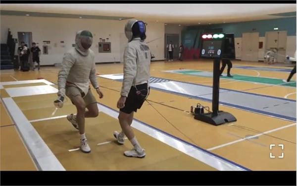 بازی‌های کشورهای اسلامی ریاض،تمرین اعضای تیم ملی شمشیربازی سابر مردان ایران در دهکده بازیها