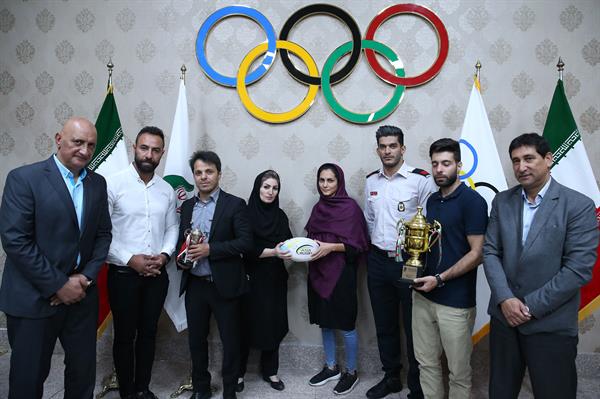 مراسم اهدا کاپ افتخارآفرینان ورزش راگبی و بازدید از موزه ملی ورزش،المپیک و پارالمپیک 18