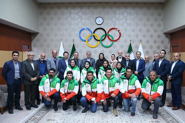 مراسم بدرقه کاروان ورزشی ایران به بازیهای المپیک زمستانی جوانان لوزان 16