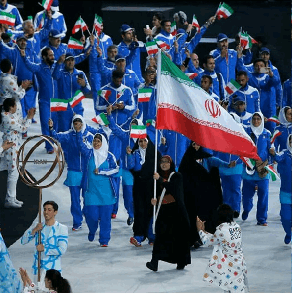 چهارمین دوره بازیهای همبستگی کشورهای اسلامی؛رژه کاروان ایران با پرچمداری مه لقا جام بزرگ در میان تشویق تماشاگران