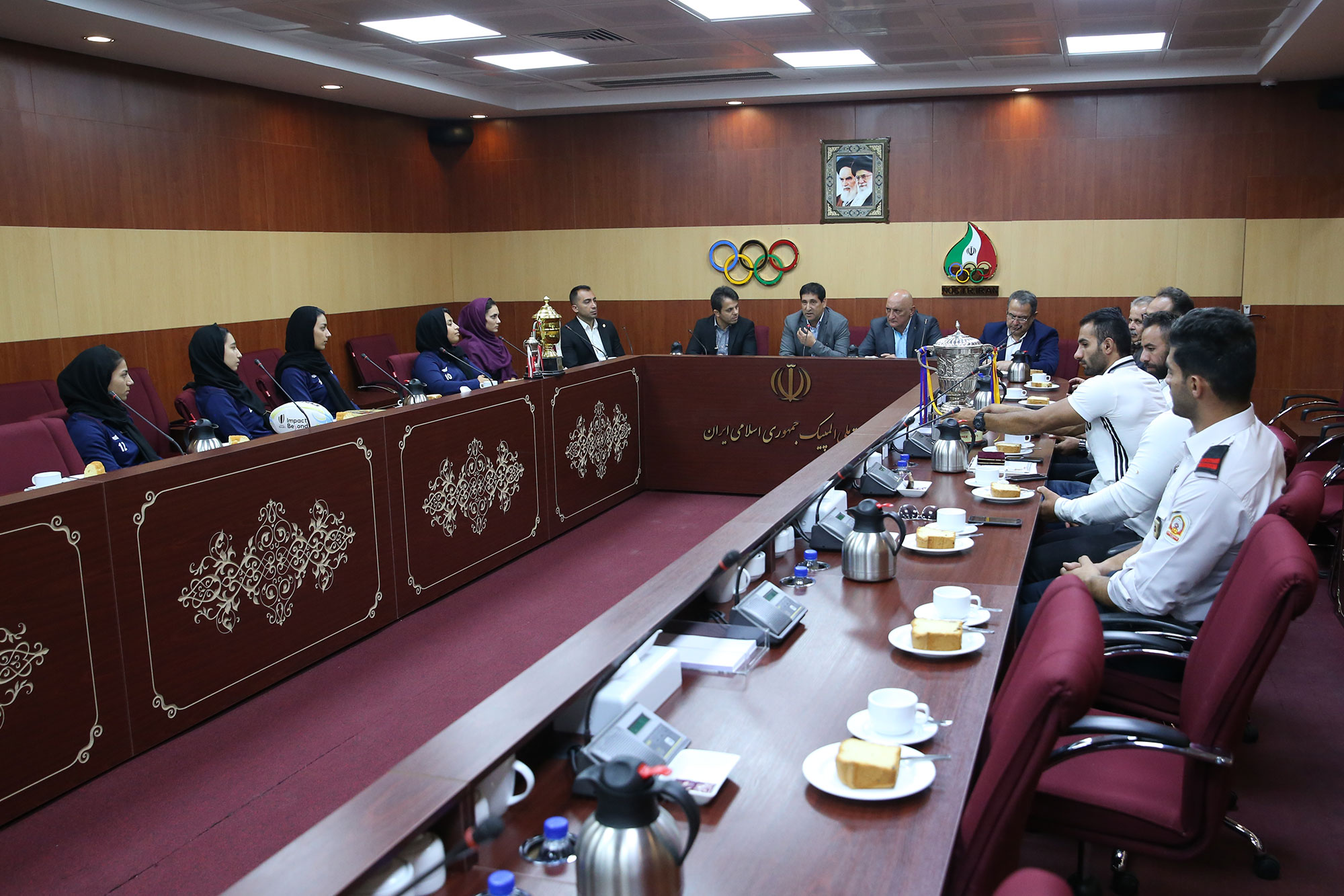 مراسم اهدا کاپ افتخارآفرینان ورزش راگبی و بازدید از موزه ملی ورزش،المپیک و پارالمپیک 6