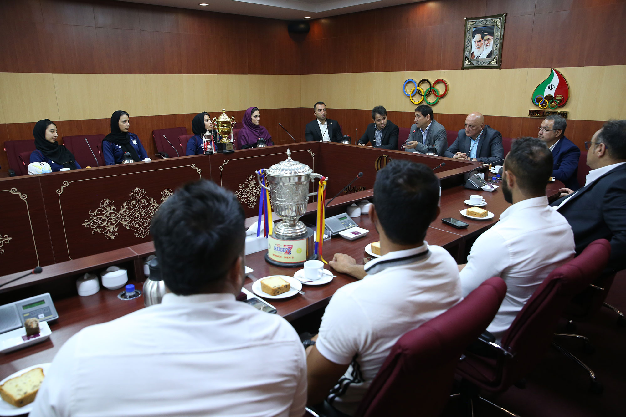 مراسم اهدا کاپ افتخارآفرینان ورزش راگبی و بازدید از موزه ملی ورزش،المپیک و پارالمپیک 7