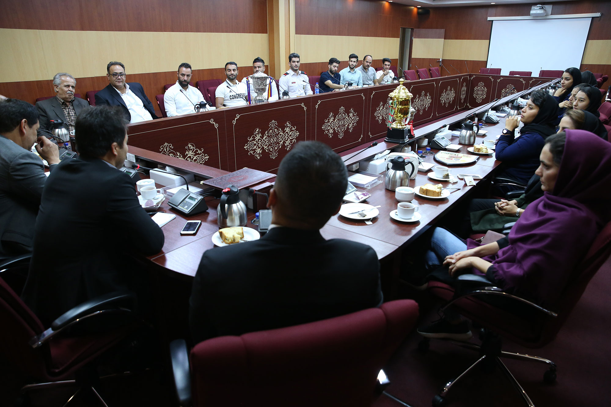 مراسم اهدا کاپ افتخارآفرینان ورزش راگبی و بازدید از موزه ملی ورزش،المپیک و پارالمپیک 12