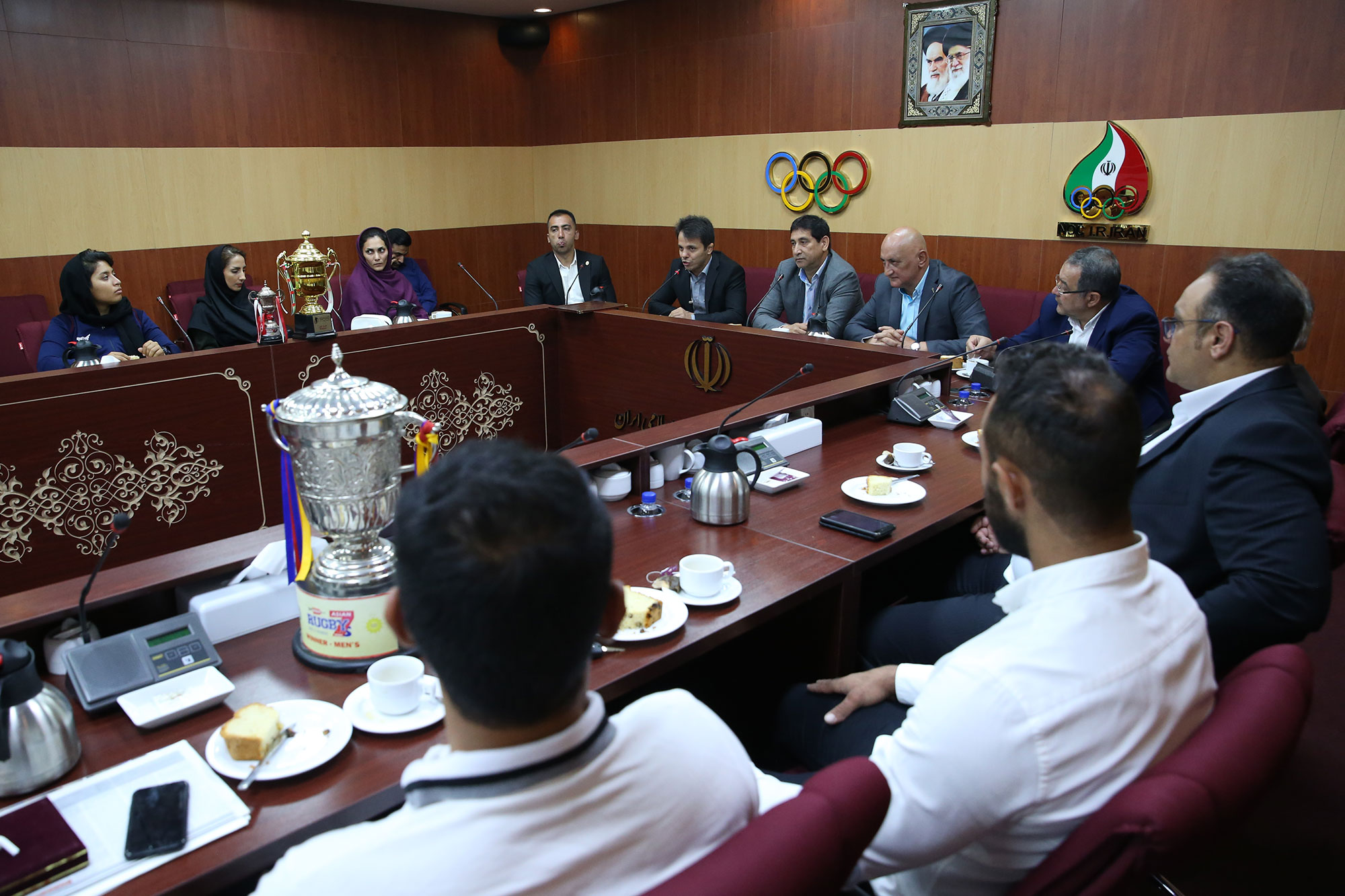 مراسم اهدا کاپ افتخارآفرینان ورزش راگبی و بازدید از موزه ملی ورزش،المپیک و پارالمپیک 15