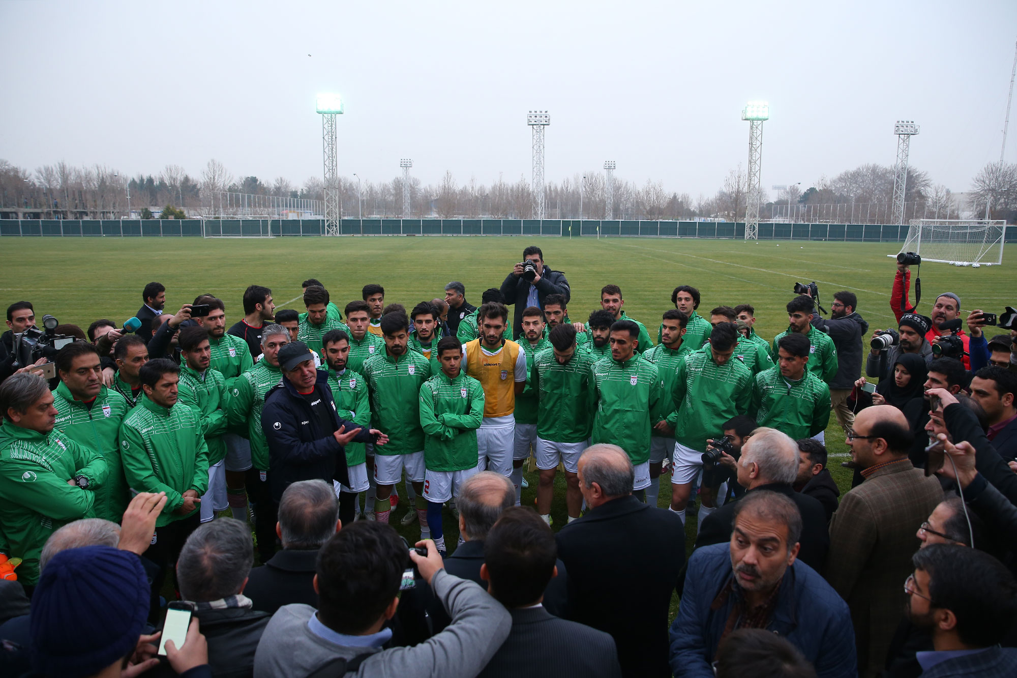 بازدید مسئولان ورزش کشور از تمرین تیم ملی فوتبال امید 14