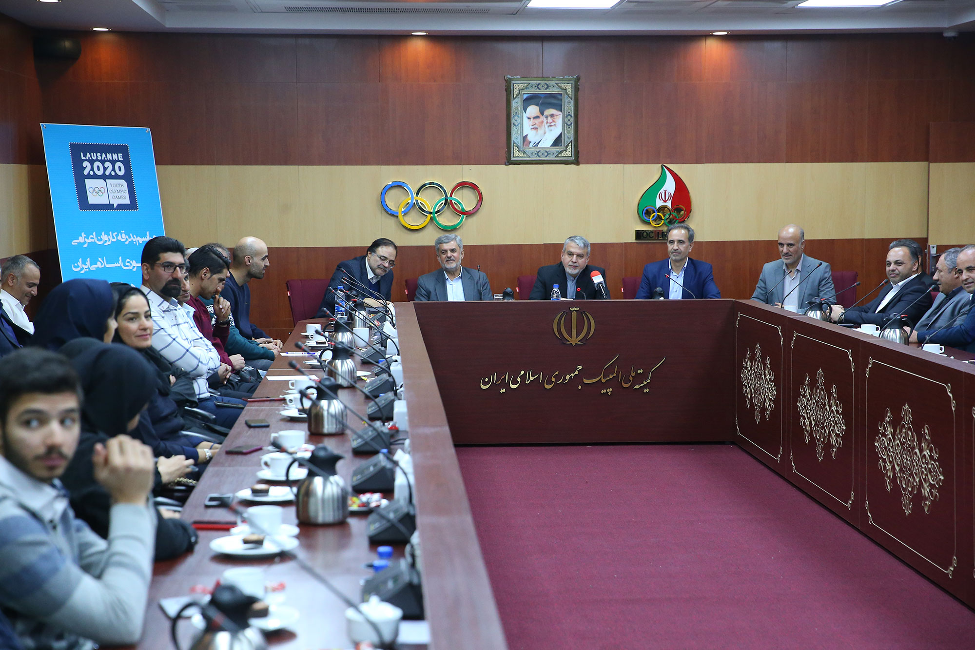 مراسم بدرقه کاروان ورزشی ایران به بازیهای المپیک زمستانی جوانان لوزان 2