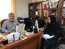 جلسه خانم کردبچه (دبیر دپارتمان تاریخ شفاهی ورزش ایران )با آقای دکتر عزیزی مورخ 21 دی ماه 98