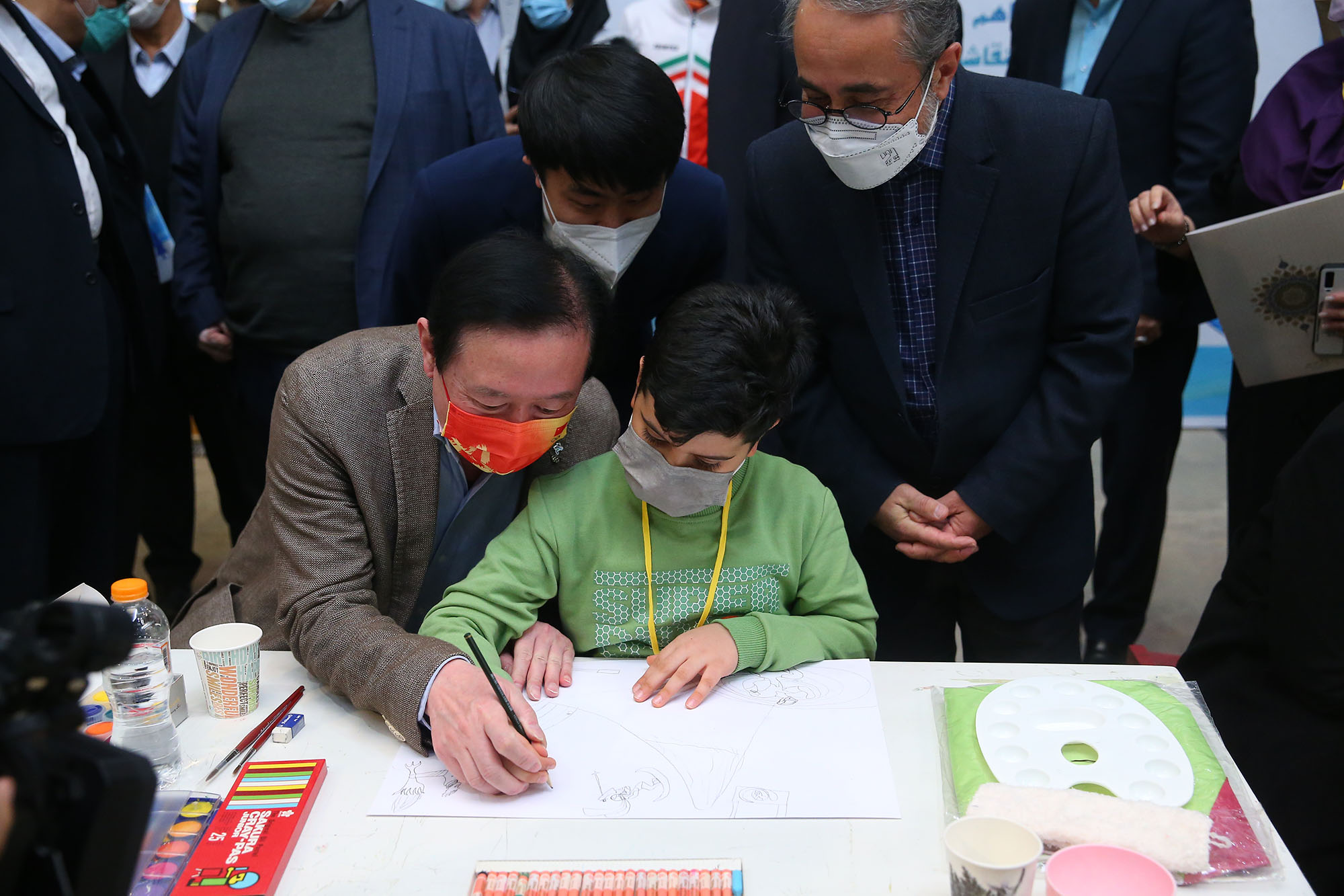 مراسم افتتاحیه نمایشگاه نقاشی بمناسبت المپیک زمستانی چین 2