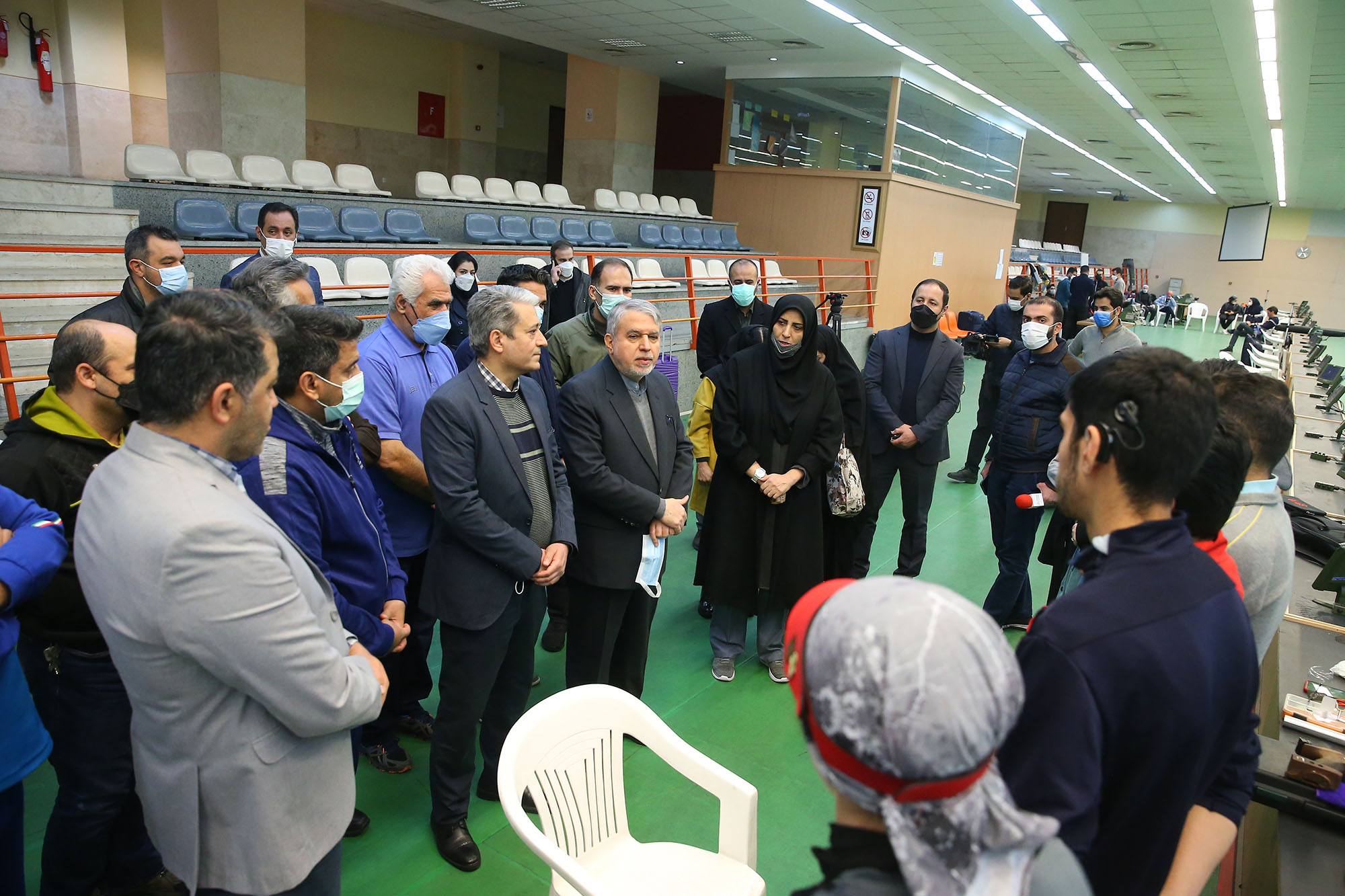 بازدید ریاست کمیته ملی المپیک از فدراسیون های تیراندازی و کشتی  1