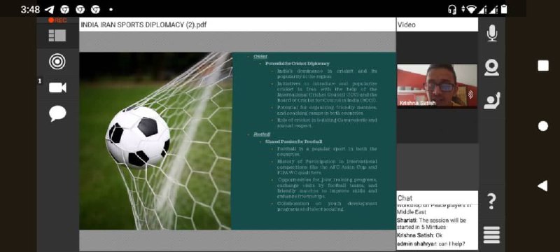 وبینار صلح و ورزش