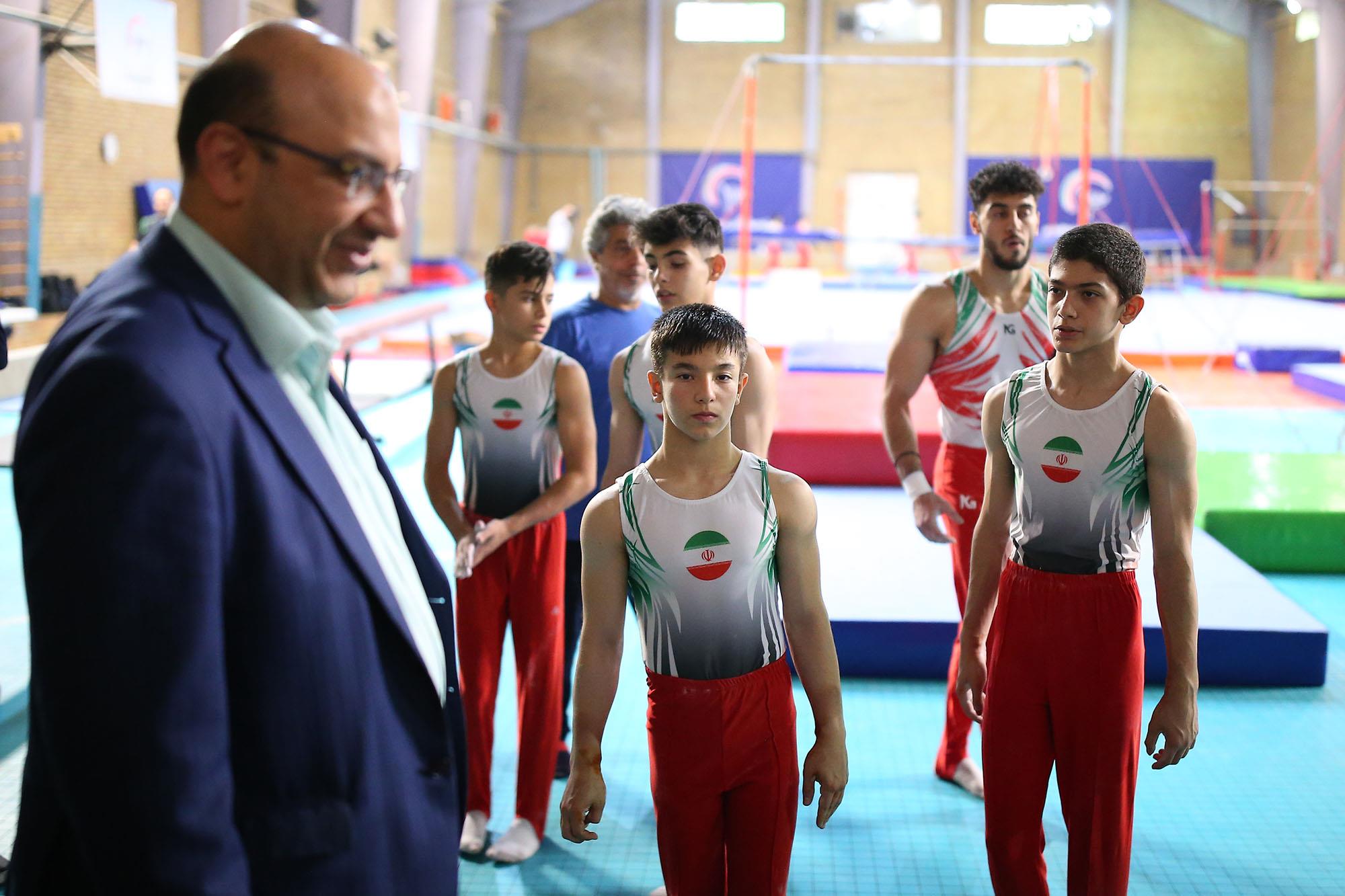 بازدید دبیرکل کمیته ملی المپیک از اردو ژیمناستیک 1