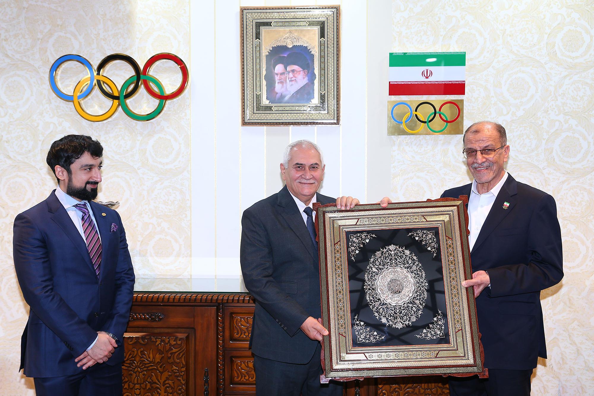 دیدار ریاست و دبیرکل کمیته ملی المپیک با رییس فدراسیون جهانی وزنه برداری 13