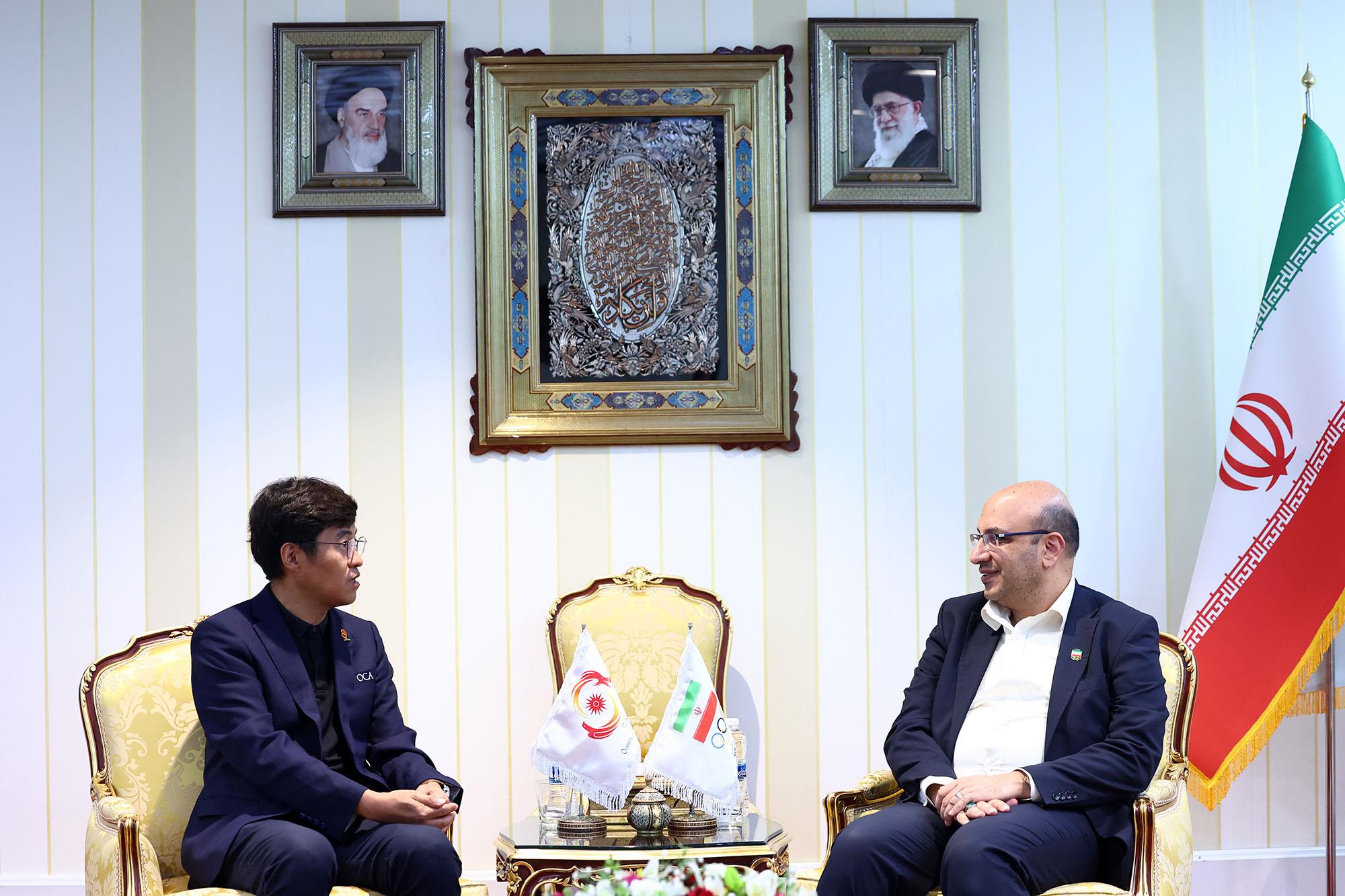 دیدار دبیرکل کمیته ملی المپیک با رییس رسانه ای شورای المپیک آسیا 5