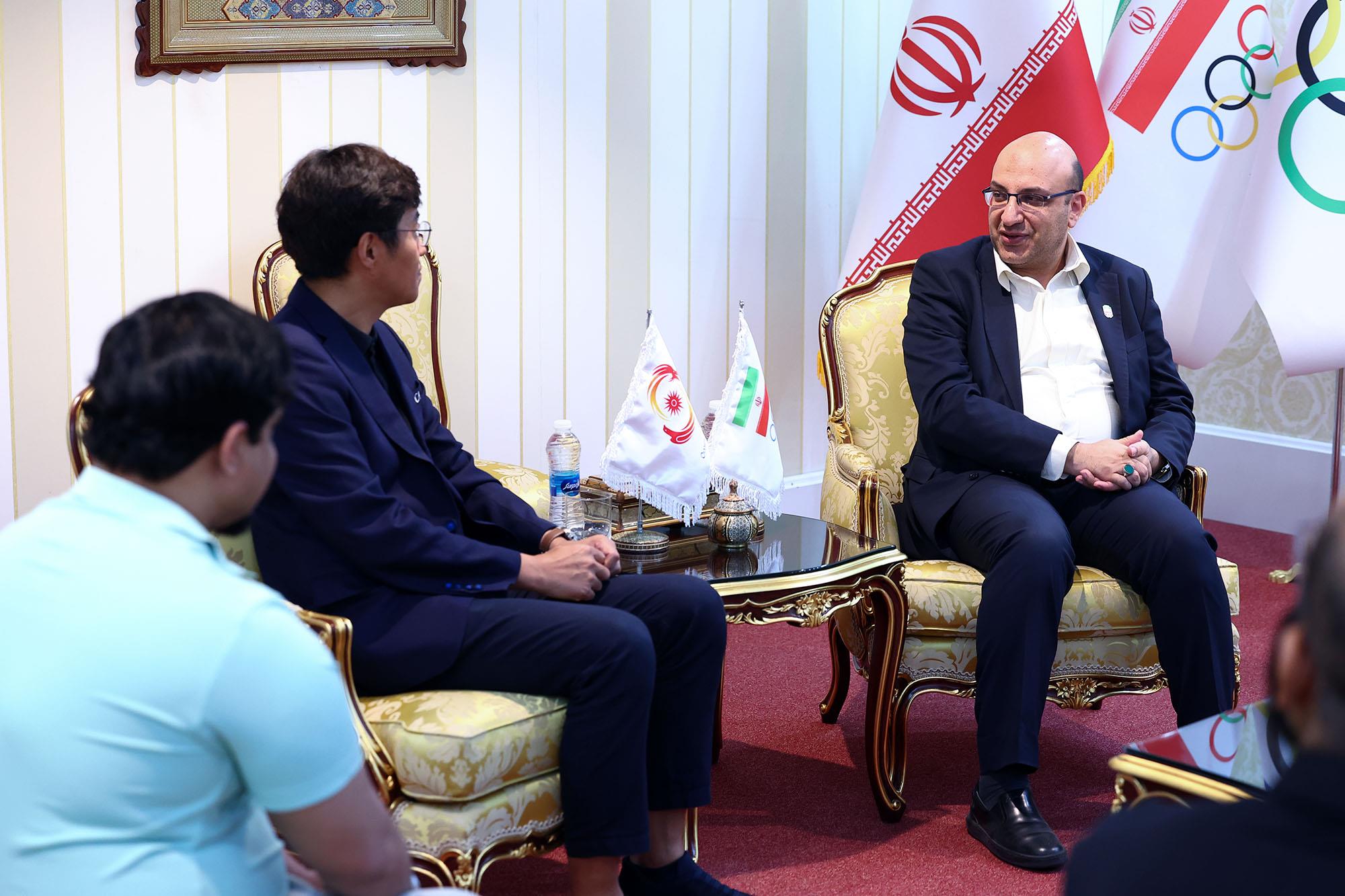 دیدار دبیرکل کمیته ملی المپیک با رییس رسانه ای شورای المپیک آسیا 7