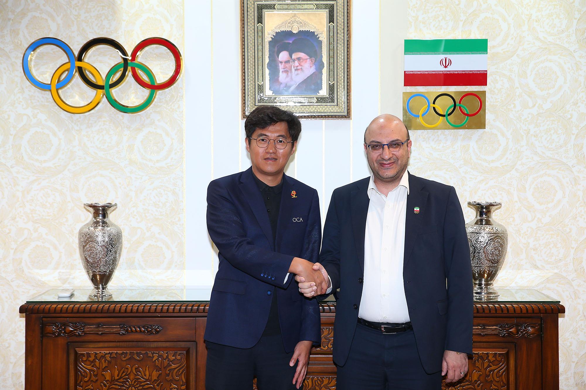 دیدار دبیرکل کمیته ملی المپیک با رییس رسانه ای شورای المپیک آسیا 13