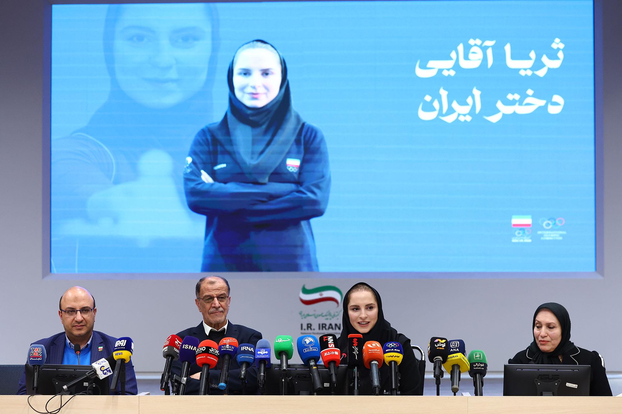 کنفرانس مطبوعاتی عضویت ثریا آقایی در کمیته بین المللی المپیک 1