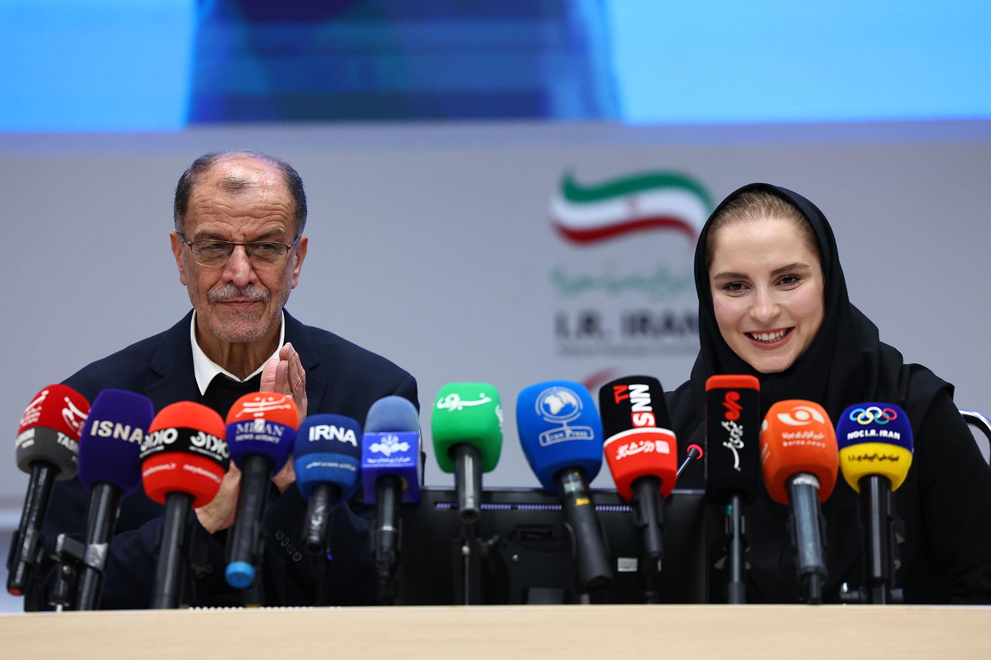 کنفرانس مطبوعاتی عضویت ثریا آقایی در کمیته بین المللی المپیک 2