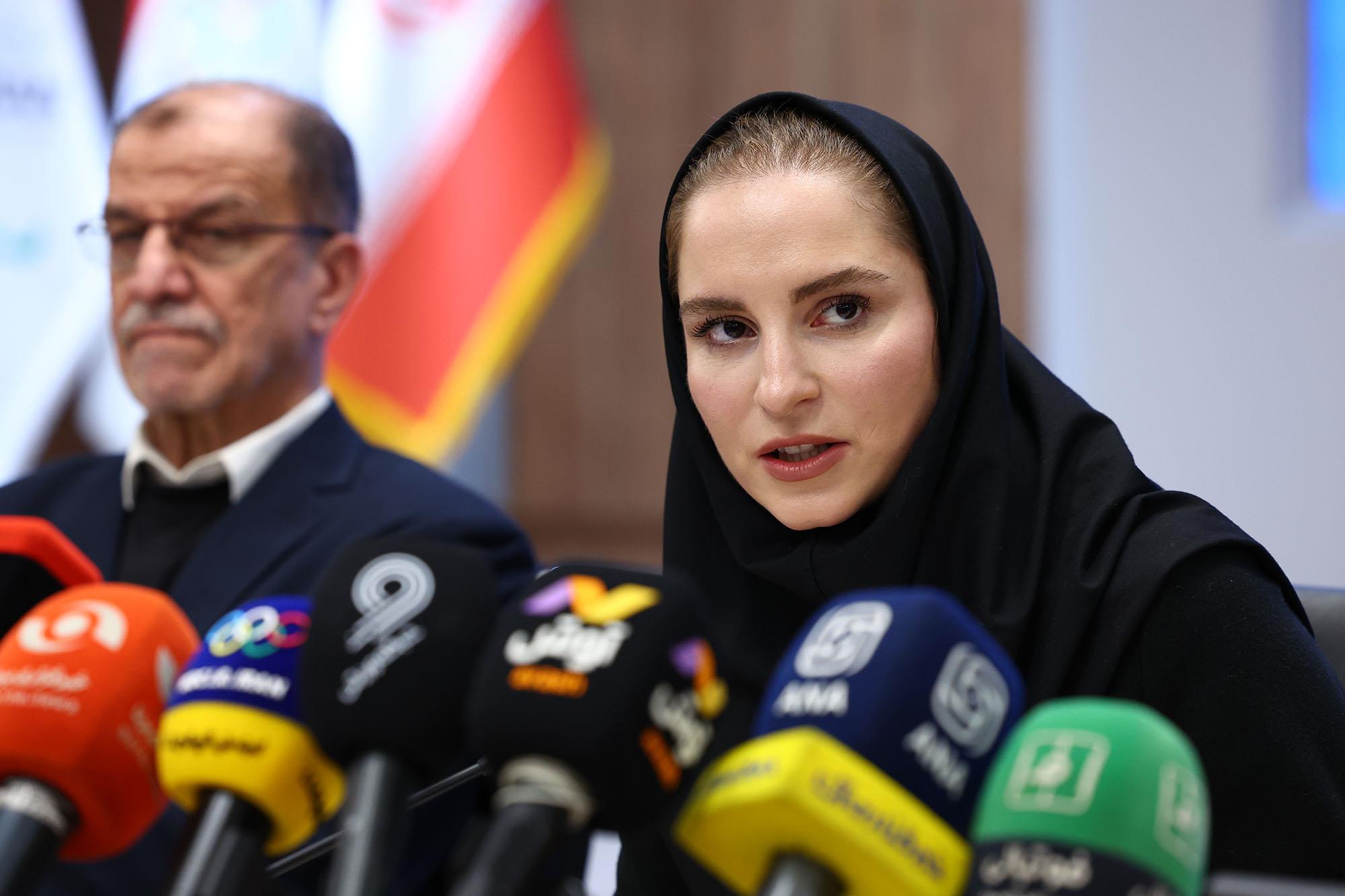 کنفرانس مطبوعاتی عضویت ثریا آقایی در کمیته بین المللی المپیک 12