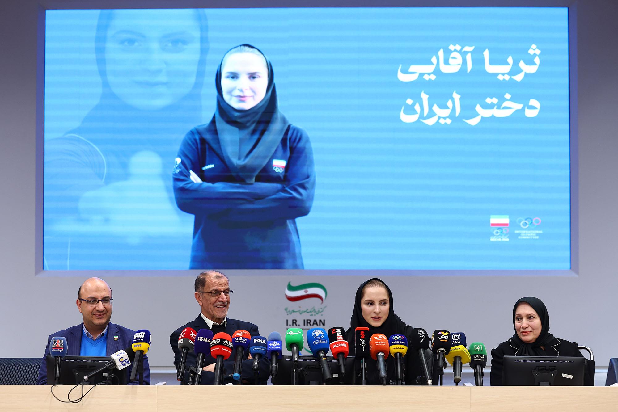 کنفرانس مطبوعاتی عضویت ثریا آقایی در کمیته بین المللی المپیک 13