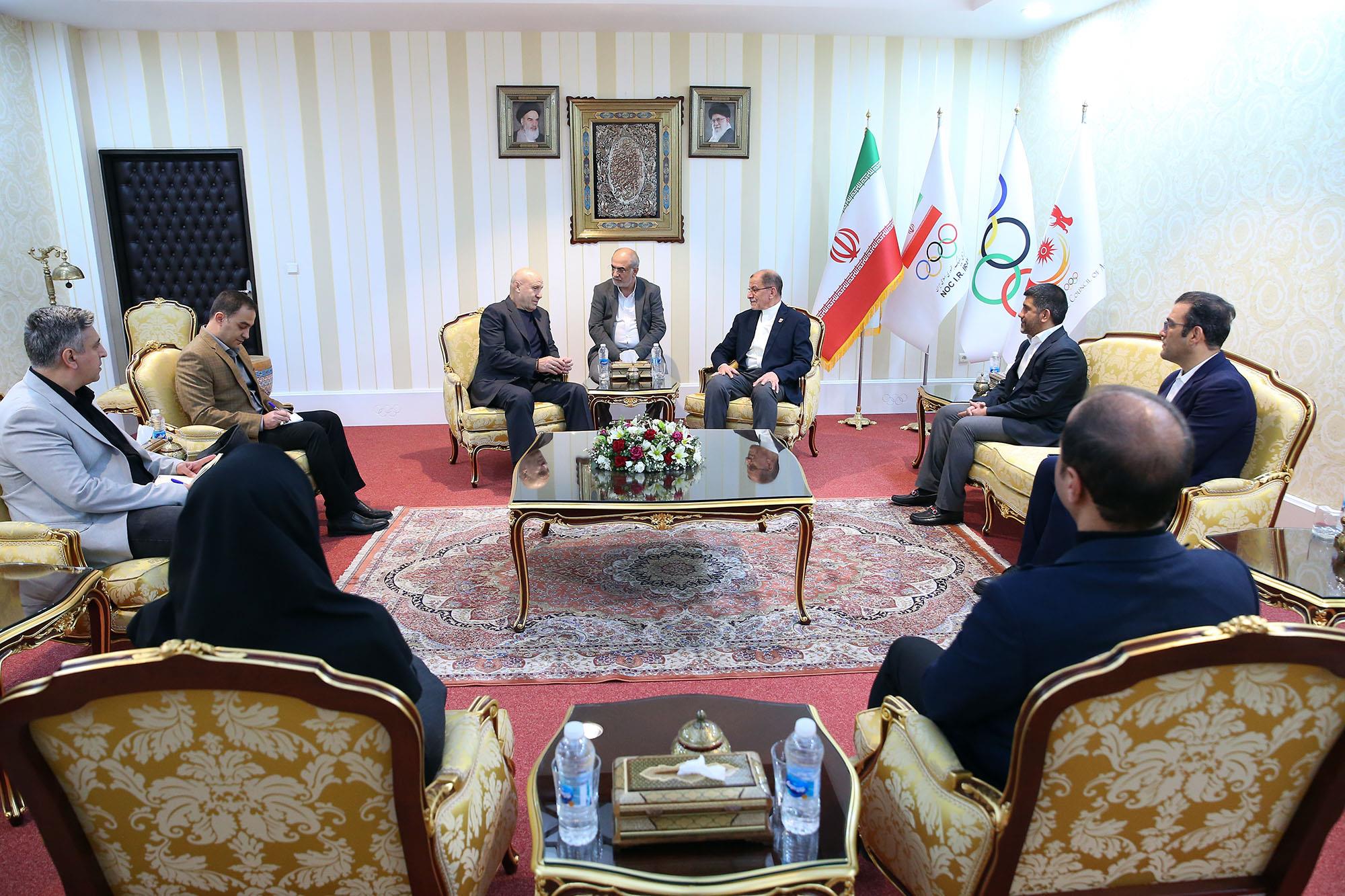 دیدار ریاست کمیته ملی المپیک با نایب رییس فدراسیون جهانی کشتی 9